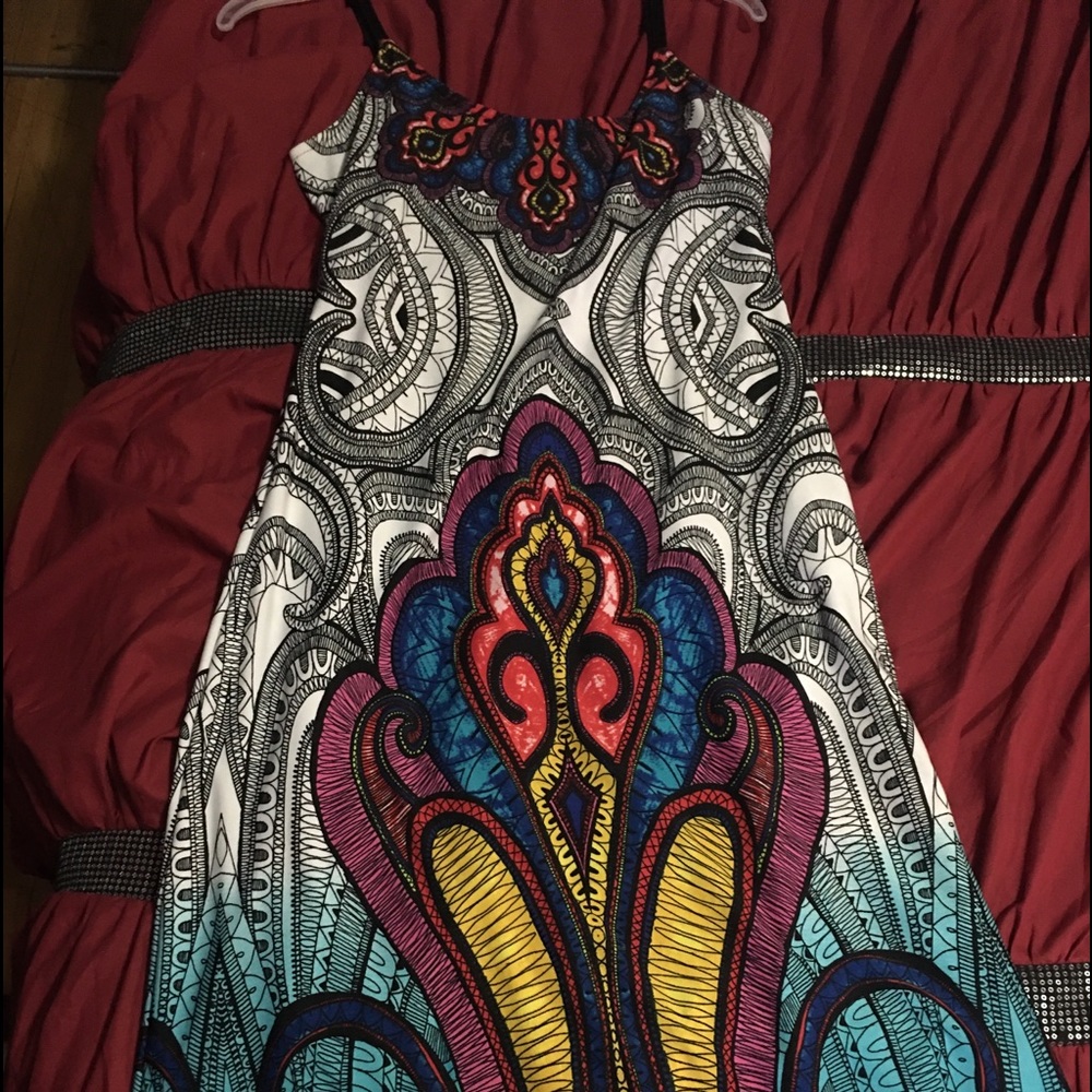 VENUS art deco maxi dress